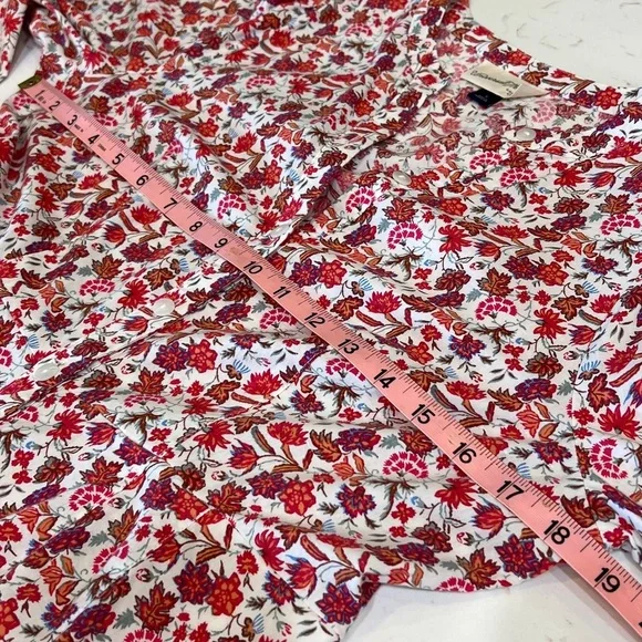 Universal Thread Floral Maxi Dress Button Front Long Sleeve Pockets - Picture 10 of 12